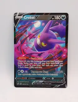 Crobat V Black Star Promo Holo Rare SWSH110 Near Mint Pokemon TCG - Image 1