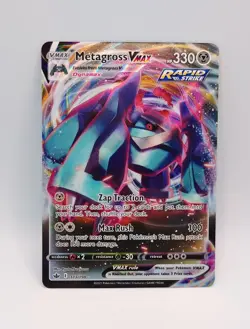 Metagross Vmax 113/198 Holo Ultra Rare 2021 Pokemon Chilling Reign NM Fresh Pull - Image 1
