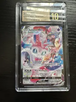 POKEMON 2022 Sylveon VMAX Brilliant Stars TG15/TG30 CGC Pristine 10 - Image 1
