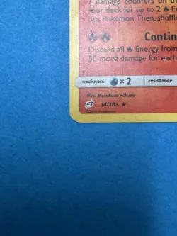 Pokemon TCG Charizard 14/181 Cracked Ice Holo Promo Sun & Moon Team Up - Image 5