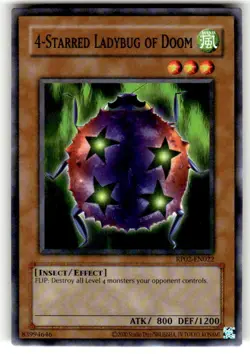 YuGiOh! 4-Starred Ladybug of Doom RP02-EN022 Common Unlimited (Reprint) NM - Image 1