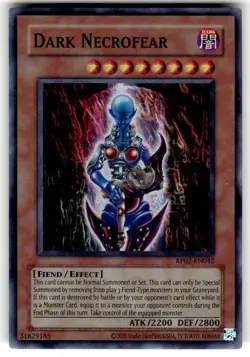Yugioh! Dark Necrofear RP02-EN042 Super Rare 2020 Reprint Near Mint - Image 1