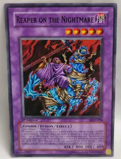 YuGiOh Reaper On The Nightmare PGD-078 - 1st Ed SUPER RARE HP CREASE ON BACK - Image 1