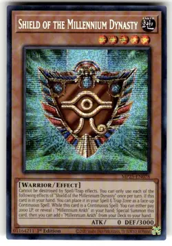 Yugioh Shield of the Millennium Dynasty MP25-EN078 Prismatic Secret Rare NM - Image 1