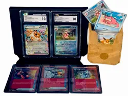 Pokemon Prismatic Evolutions Bundle: Lot Of 105 Cards, 2 Slabs, Eevee Deck Box🔥 - Image 1