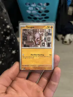 Pokemon TCG Mega Evolutions Tyrogue Mis Cut Error Card - Image 1