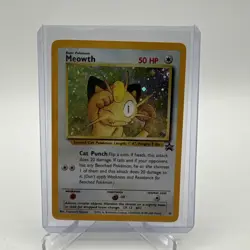 Meowth Promo 10 - Black Star GB Game Boy Stamped - Holo Rare Pokemon Card - Image 1