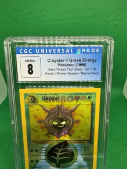 Pokemon 1999 Make Ready Test Print - Cloyster Grass Energy ERROR CARD 1/1 - RARE - Image 2
