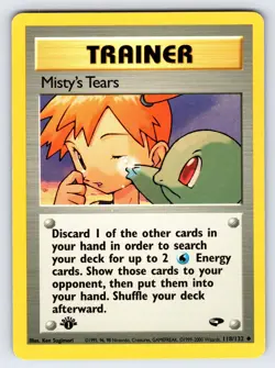 Misty's Tears 118/132 1st Edition Gym Challenge Pokemon Card TCG Vintage - Lp/Mp - Image 1