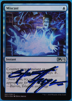 Miscast FOIL Core Set 2021 / M21 NM Blue Uncommon SIGNED CARD (505066) ABUGames - Image 1