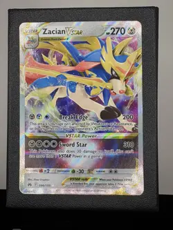 Zacian Vstar 096/159 Crown Zenith Ultra Rare Full Art Holo Card Pokemon TCG NM - Image 1