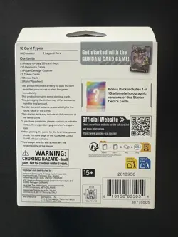 GUNDAM CARD GAME Starter Deck Iron Bloom English New + 5 Newtype Rising Boostere - Image 4