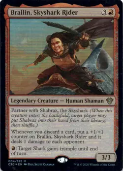 MTG Brallin, Skyshark Rider (4) | LP Foil | Commander 2020 (C20) - Image 2