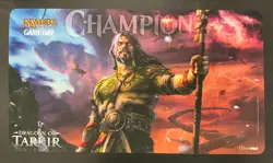 Game Day Champion Dragons of Tarkir Sarkhan Unbroken Magic the Gathering Playmat - Image 1
