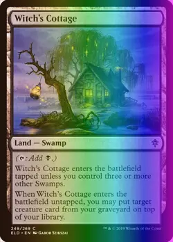 MTG Magic the Gathering Witch's Cottage (249/533) Throne of Eldraine LP FOIL - Image 1