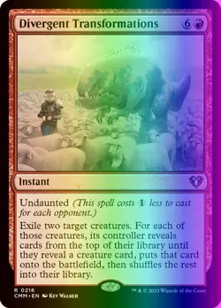 MTG Divergent Transformations (216/1173) Commander Masters LP FOIL - Image 1
