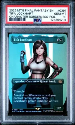 PSA 10 GEM MT Tifa Lockheart Borderless Foil 391 | MTG UB Final Fantasy - Image 1