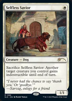 MTG Magic the Gathering Selfless Savior (1286/1990) Secret Lair Drop Series LP - Image 1
