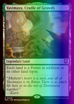 MTG Yavimaya, Cradle of Growth (409r/782) Modern Horizons 3 Commander LP FOIL - Image 1