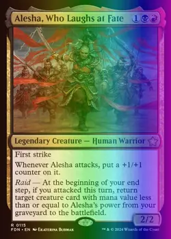 MTG Magic the Gathering Alesha, Who Laughs at Fate (115/789) Foundations LP FOIL - Image 1