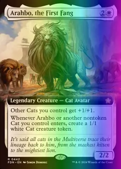 MTG Magic the Gathering Arahbo, the First Fang (442/789) Foundations LP FOIL - Image 1