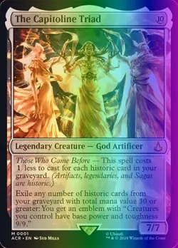 MTG Magic the Gathering The Capitoline Triad (1/324) Assassin's Creed LP FOIL - Image 1