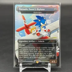 Magic the Gathering Secret Lair Tornado Sonic's Biplane Weatherlight Foil #2100 - Image 1
