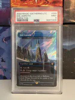 MTG 2023 LOTR Dol Amroth Minamo School at Waters Edge Surge Foil PSA 9 - Image 1