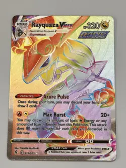 Rayquaza VMAX 217/203 Evolving Skies Rainbow Secret Rare Holo Pokemon TCG NM/M - Image 1