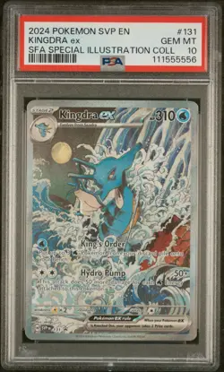 2024 Pokemon Kingdra ex SV Black Star Promo #131 Kanagawa Full Art Holo PSA 10 - Image 1