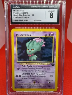 2001 Pokemon Black Star Promo Misdreavus #39 Mint CGC NM/MINT 8 TCG ENG - Image 1