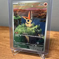 2025 Pokemon VICTINI 208 Black Star Promo Black Bolt White Flare - Image 3