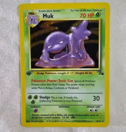 Pokemon TCG Fossil Set 1st Edition Muk 13/62 Holo - Image 1