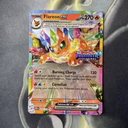 FLAREON EX 014/131 Pokemon Prismatic Evolutions Stamp Promo Surprise Box - Image 1