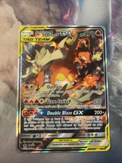 2019 Pokemon Sun & Moon Reshiram & Charizard GX #SM201 Promo Holo NM- - Image 1