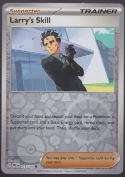 Larry's Skill Reverse Holo SV: Prismatic Evolutions 115/131 Pokemon Card TCG - Image 1