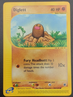 Pokemon Card Diglett 106/165 common Expedition Base Set LP - Image 1