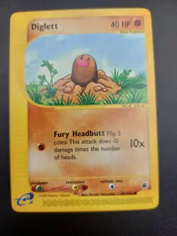 Pokemon Card Diglett 106/165 common Expedition Base Set LP - Image 2