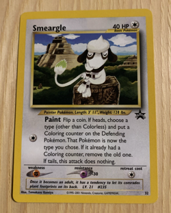 SMEARGLE 2001 POKEMON BLACK STAR PROMO CARD #32 NM - Image 1