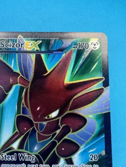 Scizor EX 119/122 Breakpoint Full Art Ultra Rare Holo Pokemon Card - NM - Image 2