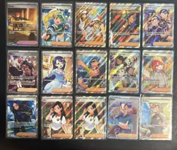 Lot of 19 Pokemon Trainer Cards Full art Illustrations Near Mint - Image 1