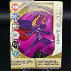 Bakugan PERCIVAL FIELD Metal Gate Card GOLD BA536-GA-SM-GBL-09 9/48n IMPRINTED - Image 1