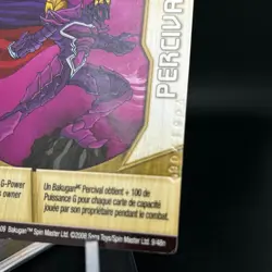 Bakugan PERCIVAL FIELD Metal Gate Card GOLD BA536-GA-SM-GBL-09 9/48n IMPRINTED - Image 2