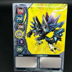 Bakugan SHINE Metal Gate Card SILVER 2011 BA1443-GA-SM-GBL 2/24j IMPRINTED - Image 1