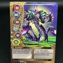 Bakugan RAZENOID Metal Gate Card GOLD 2011 BA1264-GA-SM-GBL 15/48f - Image 1