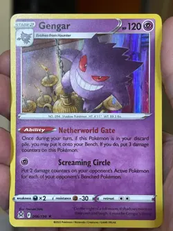 POKEMON GENGAR 066/196 RARE NM HOLOFOIL LOST ORIGINS NM CARD - Image 1