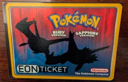 EON TICKET Pokemon E-Reader Event Card TCG GBA Limited Unlockable Content RARE - Image 3