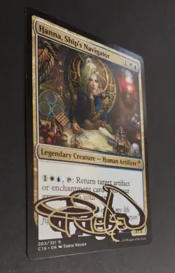 MTG - Magic: The Gathering - Hanna, Ship's Navigator - C16 (LP) (SIGNED) - Image 3