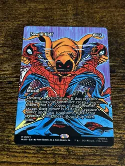 Saw in Half 0021 Borderless MTG Spider-Man Non-Foil NM/M - Image 1