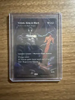 MTG Spider-Man - Venom, King in Black (Skithiryx, Blight Dragon) Borderless FOIL - Image 1